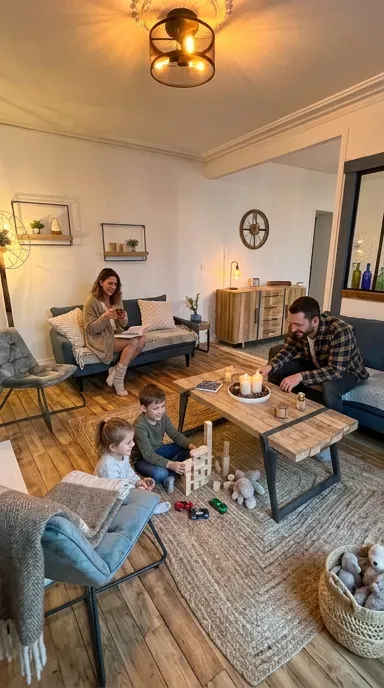 Salon du gîte de Poncin