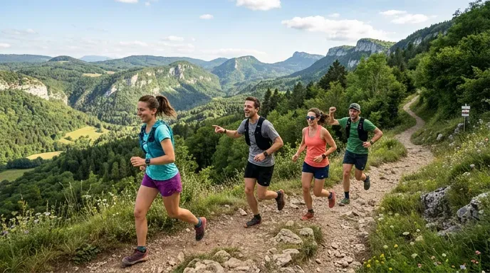 Activités outdoor entre amis dans le Bugey