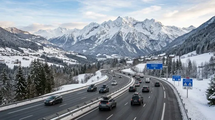 Route vers la Savoie en montagne